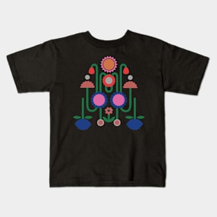 Colorful summer time flowers for nature lovers traveling hiking camping Kids T-Shirt